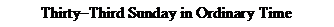 Text Box: ThirtyThird Sunday in Ordinary Time