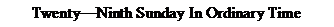 Text Box: TwentyNinth Sunday In Ordinary Time