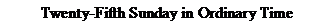 Text Box: Twenty-Fifth Sunday in Ordinary Time